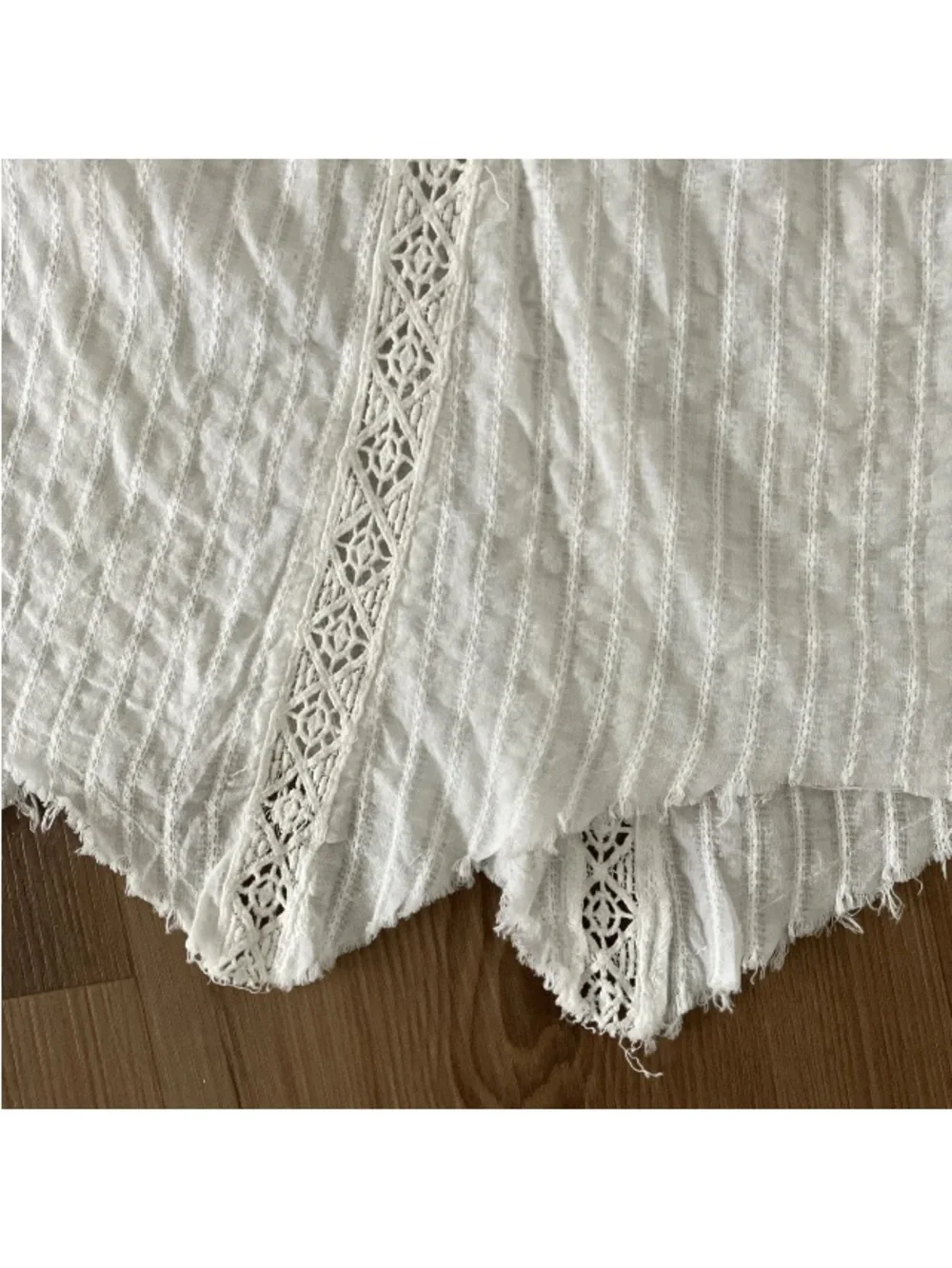 NWT Free People Bella One-Shoulder Maxi Dress M Ivory Lace Boho Raw Hem Whimsy.